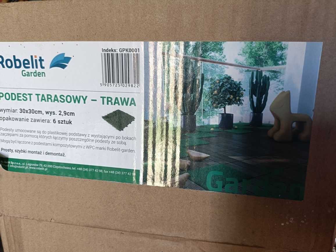 Podest tarasowy trawa