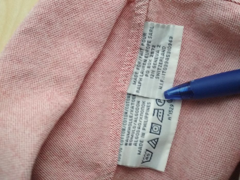Ralph Lauren różowa koszula casual z kolorowym logo S