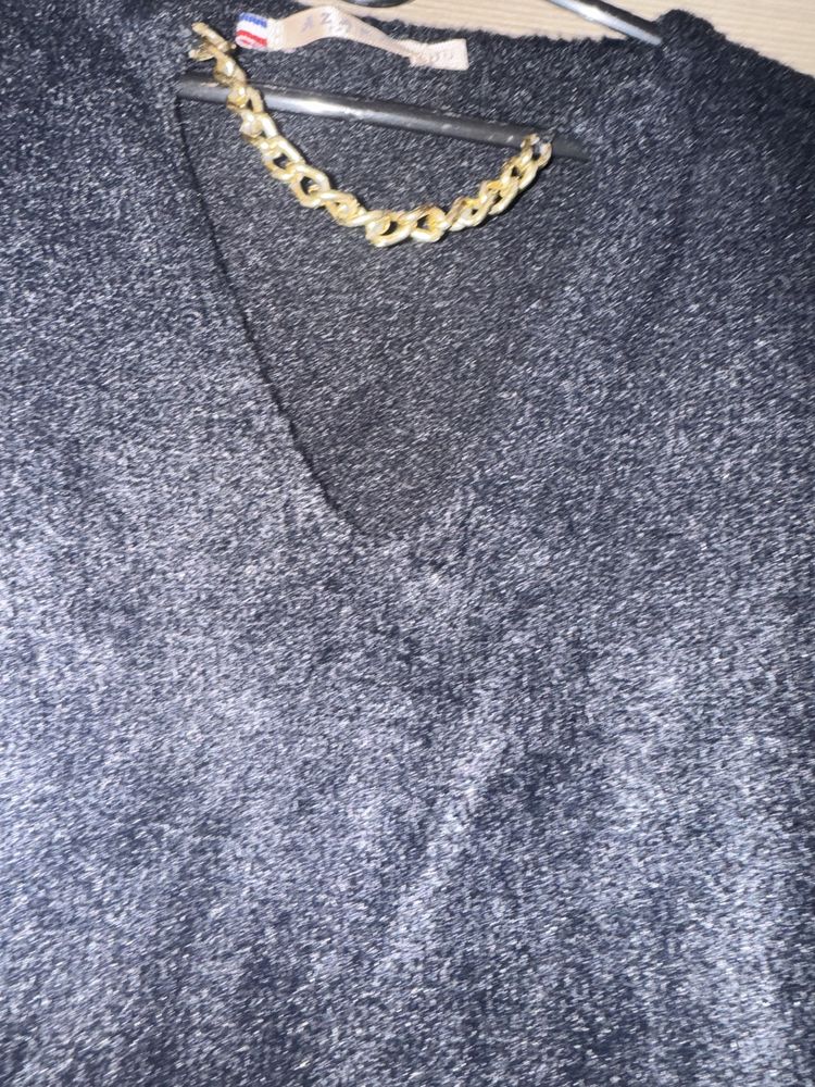 Czarny moherowy sweter damski