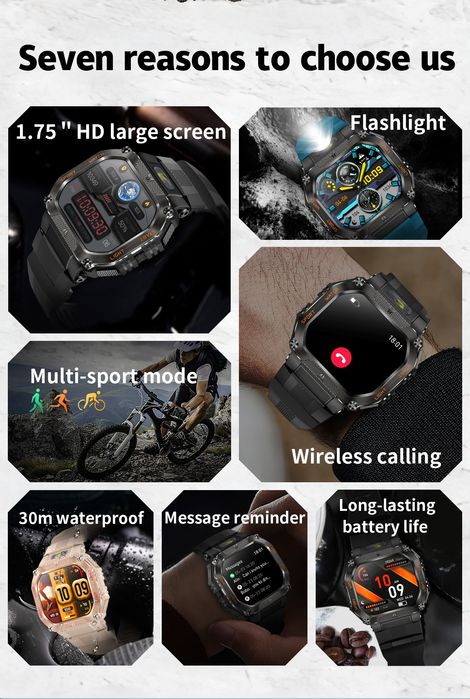 Акція! Тактичний годинник| Смарт часы|Smart Watch LIGE HT 34