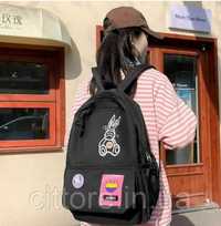 Красивый школьный рюкзак для девочки  черный