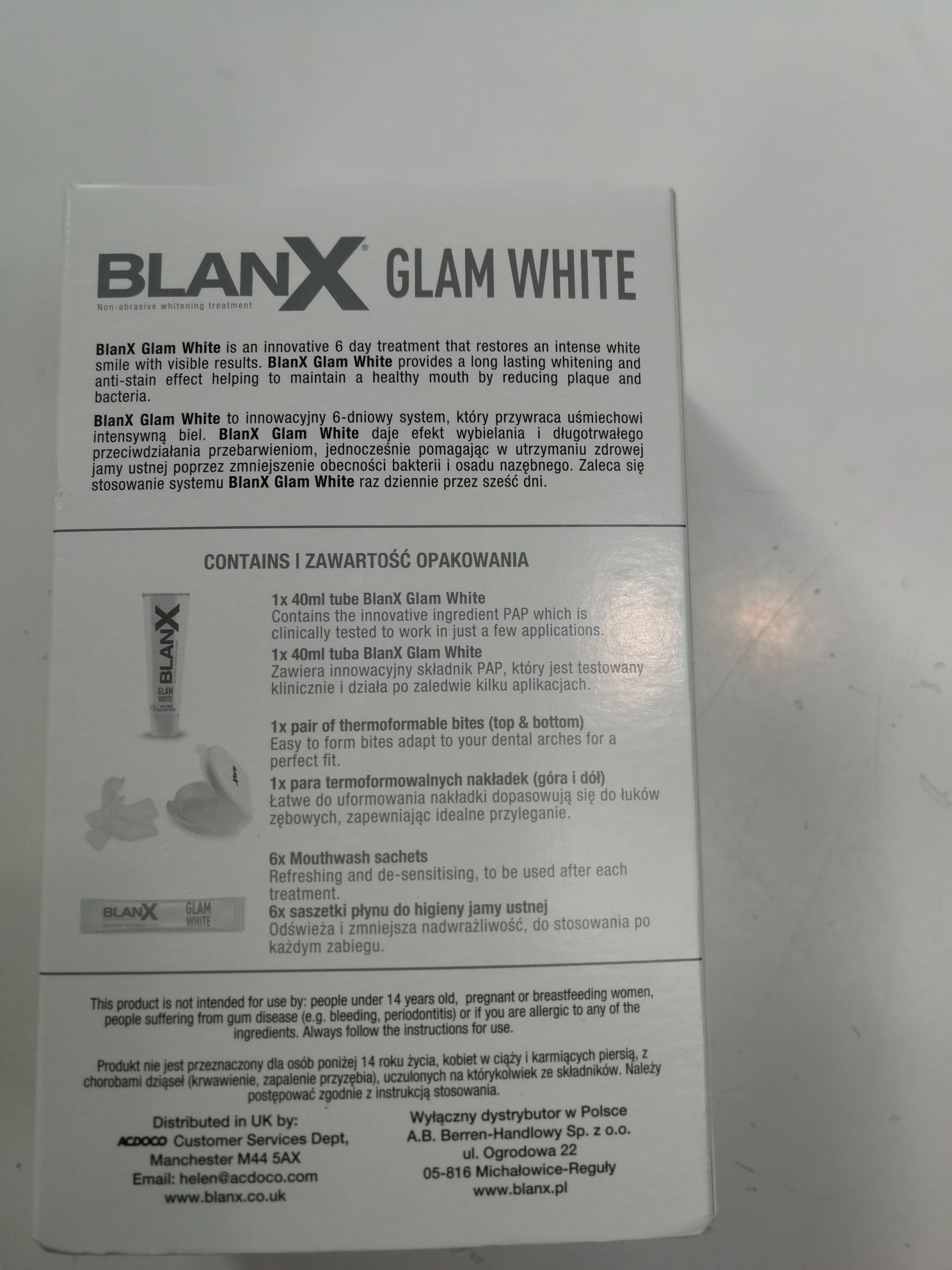 BlanX Glam White 6-dniowa Kuracja wybielająca z nakładkami