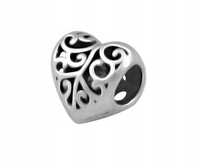 charms do pandora ażurowy ażurowe serce wisiorek srebrny love