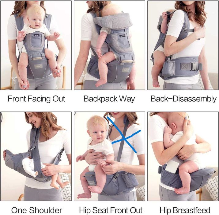 Upchase Nosidełko dla niemowląt, ergonomiczne  biodrowe 0-36 miesięcy