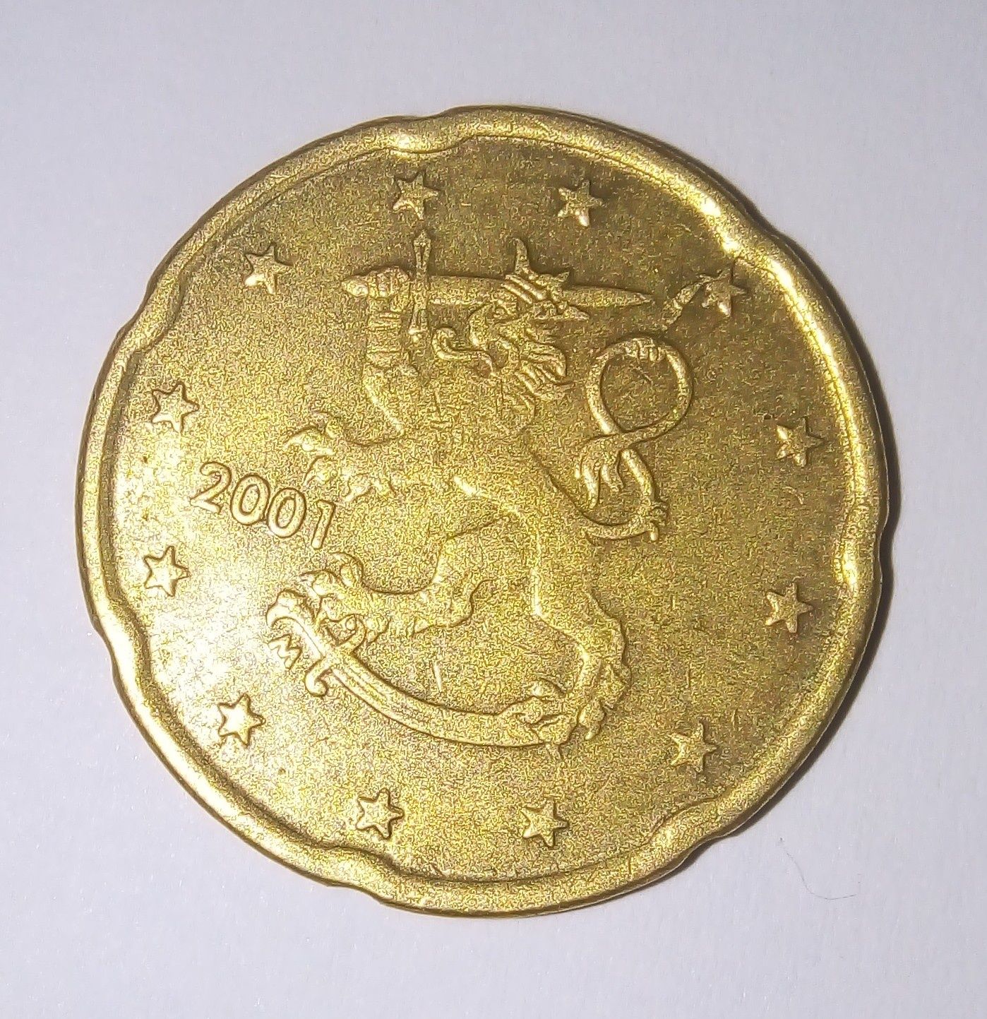 Moneta 20 euro cent Finlandia 2001 rok