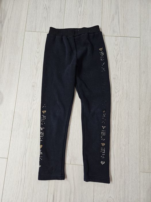 Grube legginsy r.128 getry spodnie ocieplane