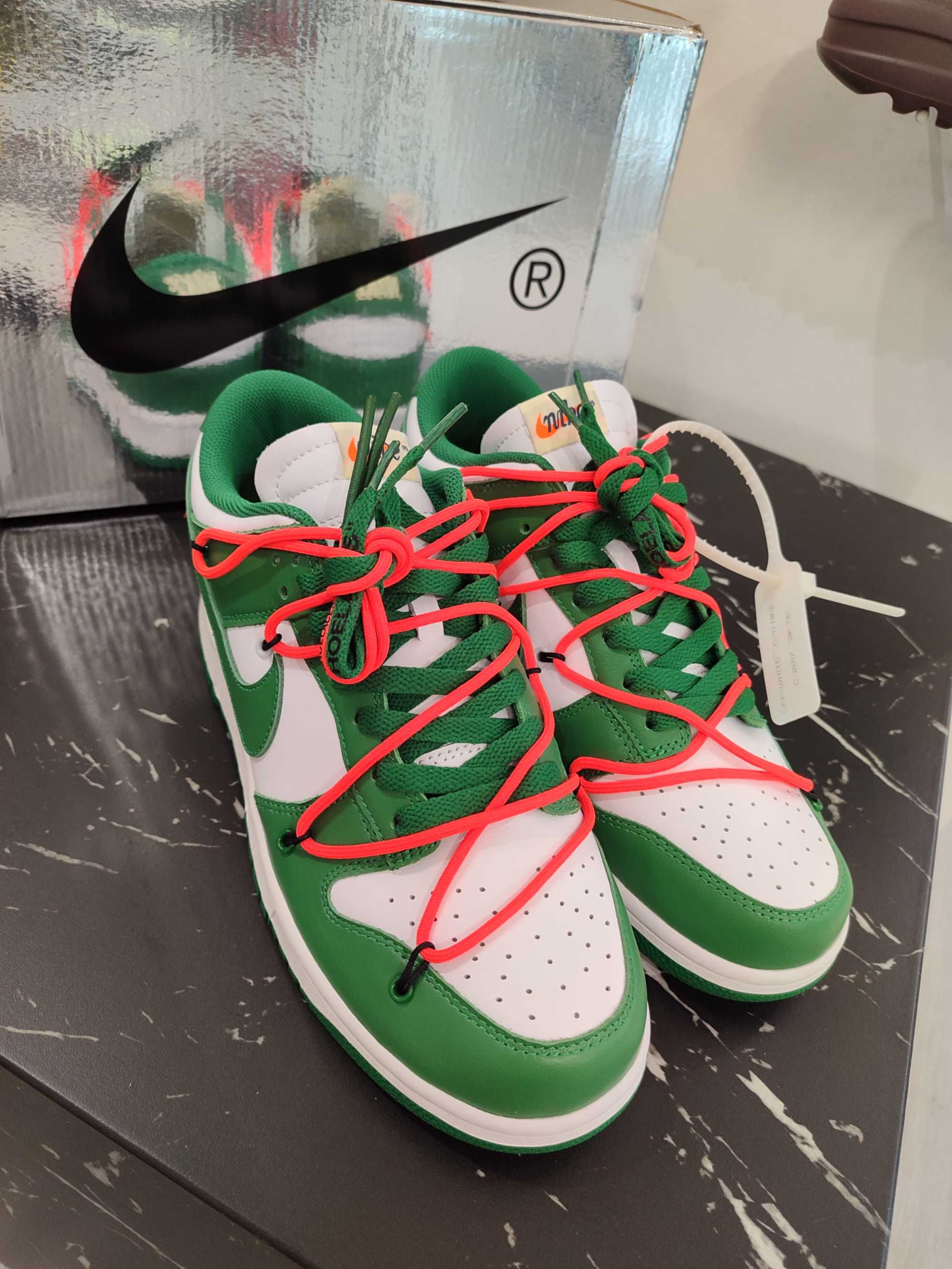 Кросівки NIKE Dunk Low Off-white Pine Green