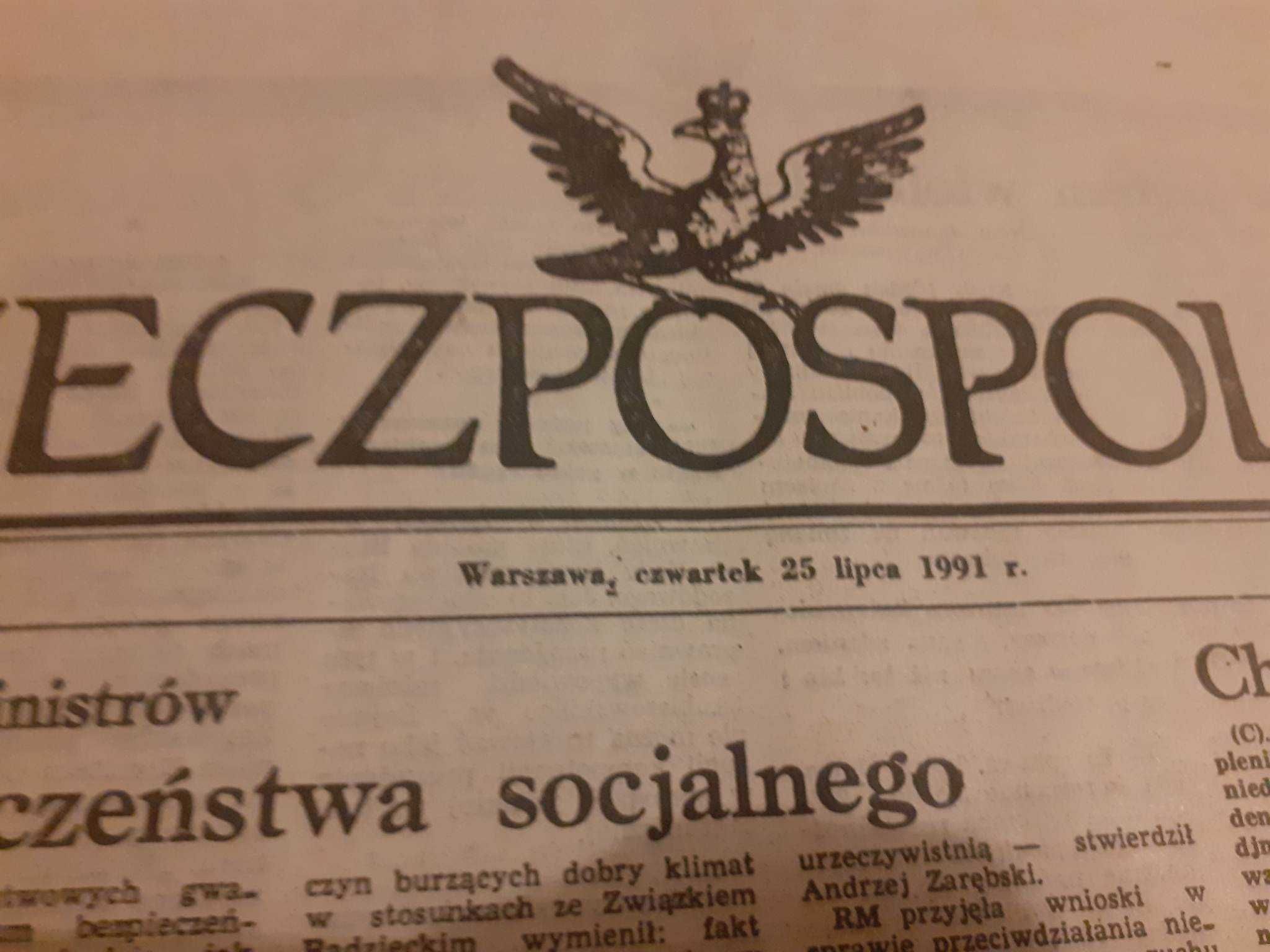 Stare gazety z 1991 i 1992
