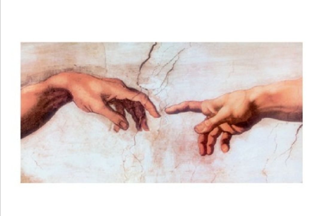 Peça de arte "O gesto de Deus"  Michelangelo