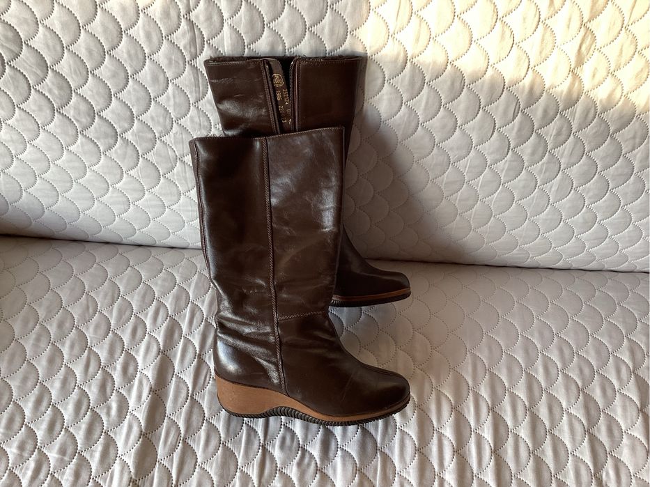 Kozaki damskie ocieplane/ koturny rozm 3/36