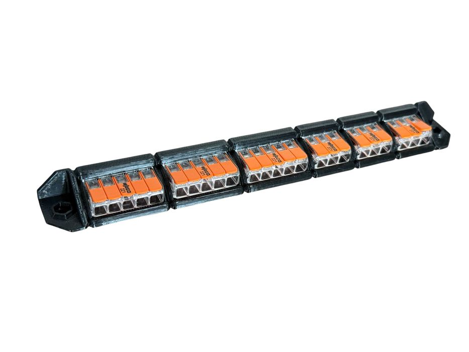 Szyna montażowa, uchwyt na złączki, kostki WAGO 221 – 3x3/3x5