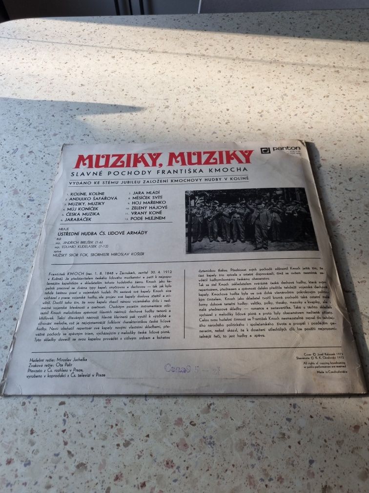 Płyta winylowa Muziky,Muzyka Slavné Pochody Františka Kmocha