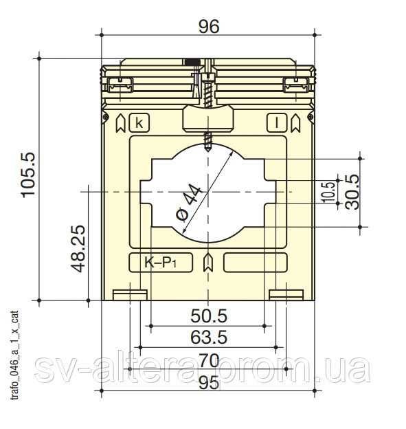 Трансформатор тока TCВ 44-63( Socomec) 1500/5 А