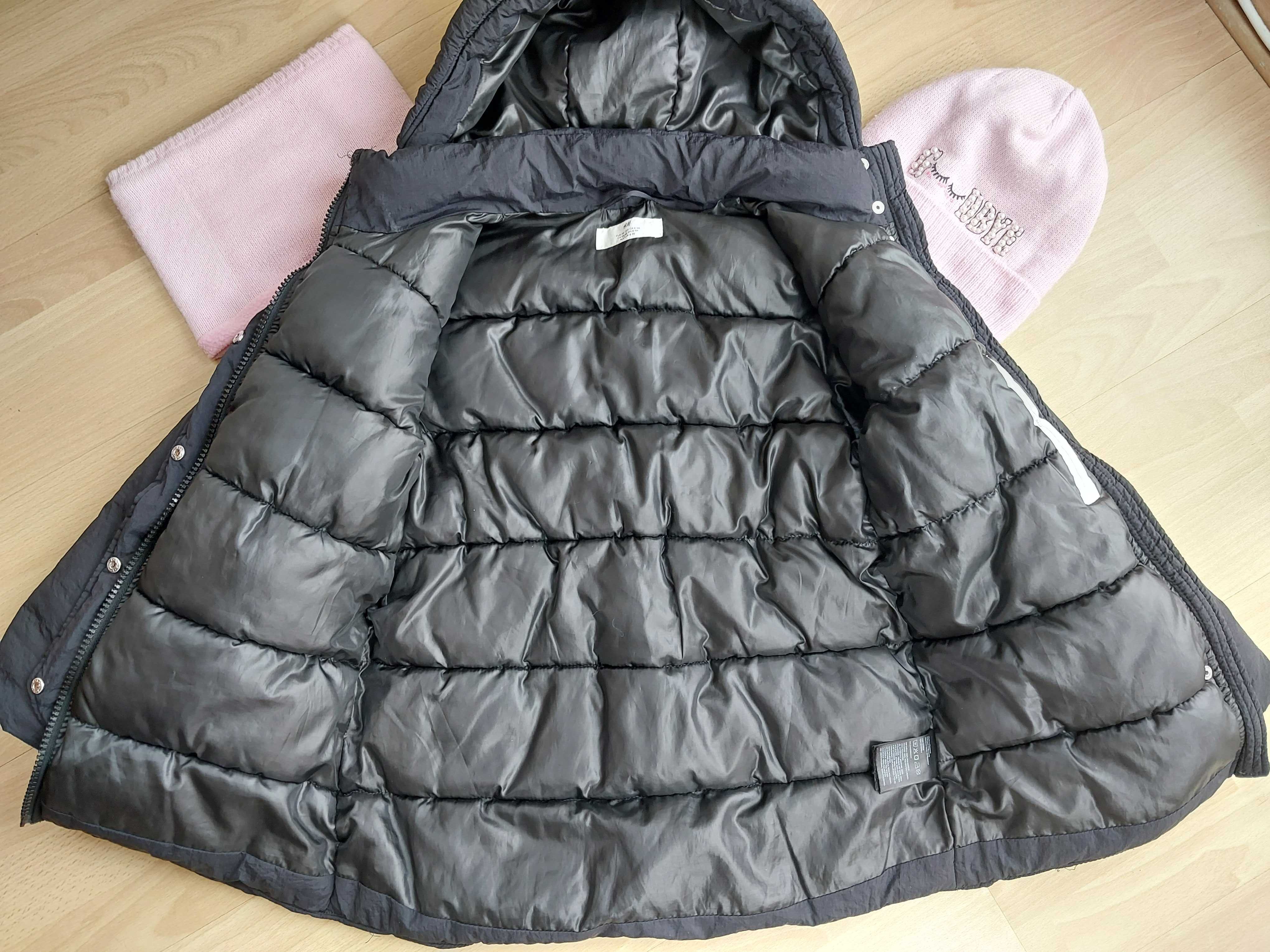 Watowana kurtka parka nylonowa H&M r. 128-134