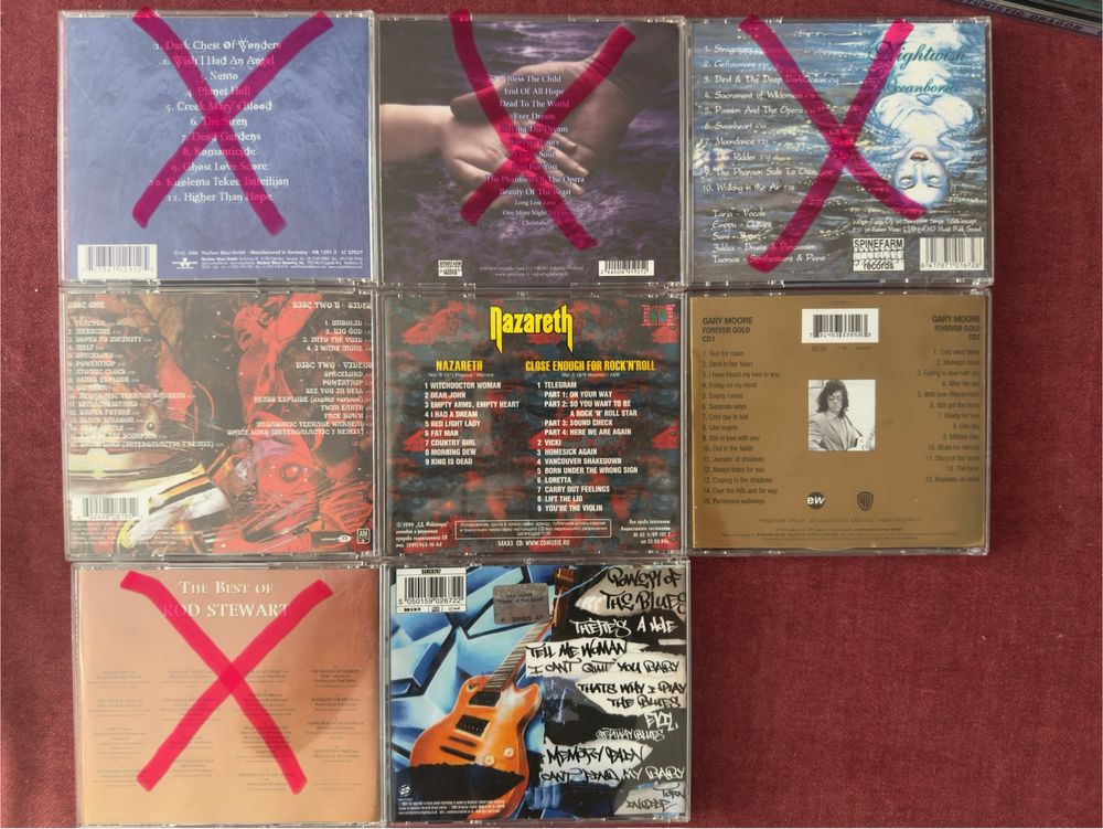CD Nightwih,MonsterMagnet,Nazareth,GaryMoore, Rod Stewart