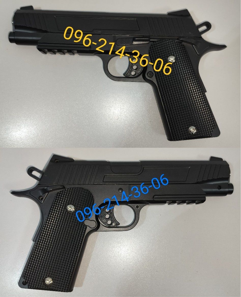 Детский мощный  пистолет Colt 1911 Tactical металлический стреляет