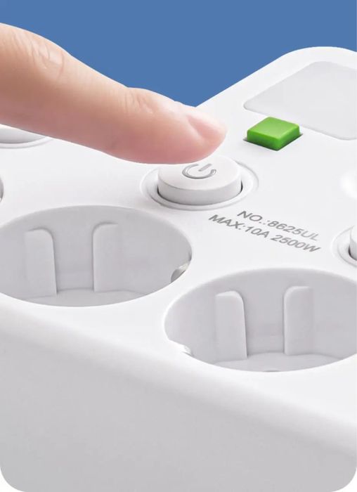 Мережевий фільтр трійник тройник сетевой с подсветкой и 2 USB+Type-C