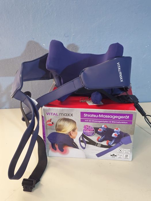 Nowy masażer karku i ramion Vitalmaxx Shiatsu z funkcją podgrzewania.
