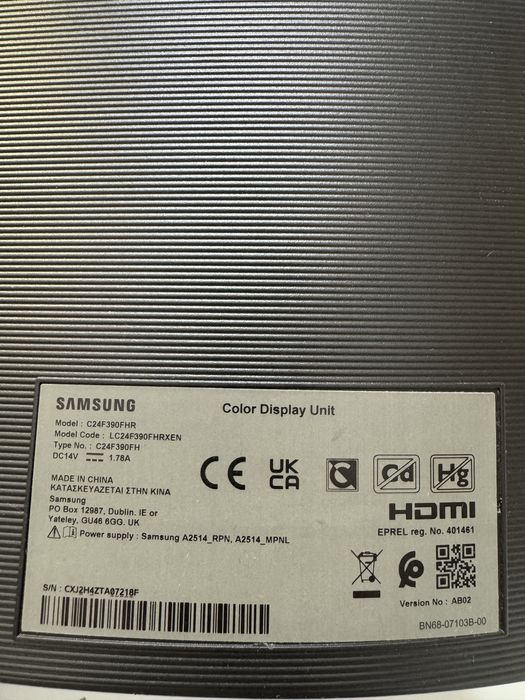 Monitor Samsung CF390 24 cele zakrzywiony wszystko sprawne bez wypaleń