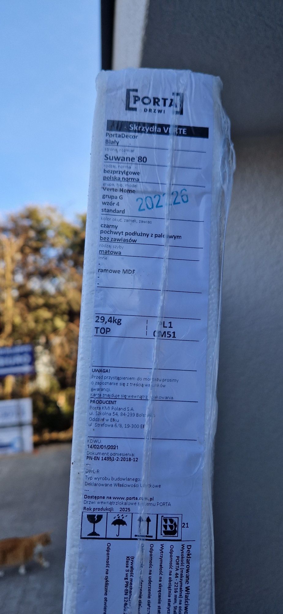 Drzwi przesuwne - Skrzydło PORTA Verte Home 80cm