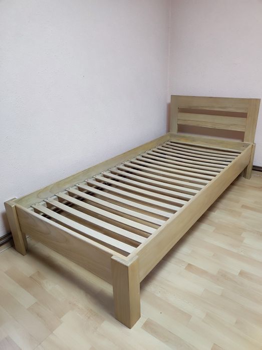Дерев'яне ліжко з ЯСЕНА + МАТРАЦ