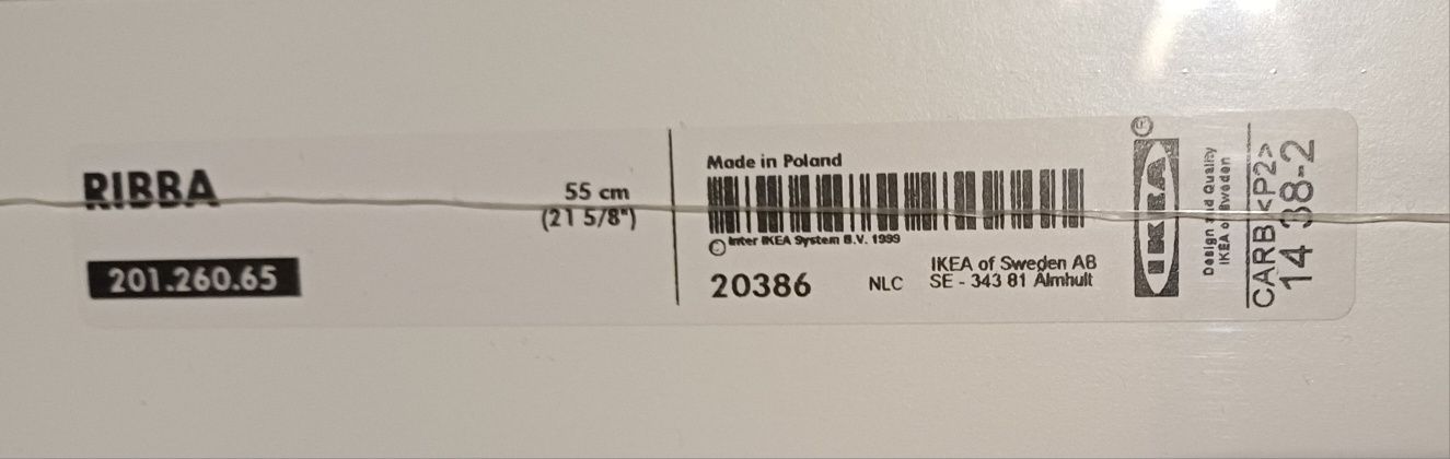 Półka Ribba Ikea dł. 55 cm.