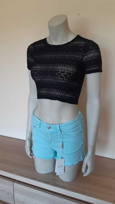 Koronkowy cropTop S/M TopShop