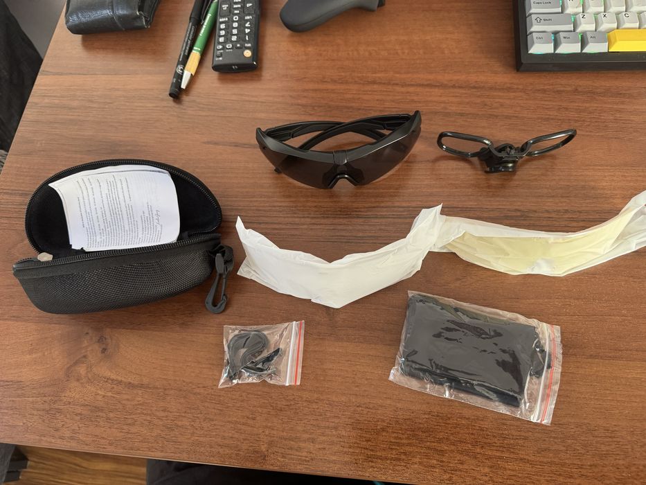 Okulary taktyczne uv380 polaryzacja 3 szkła