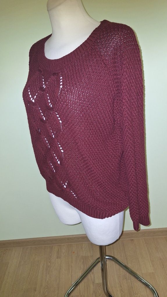 Sweter burgundowy XXL