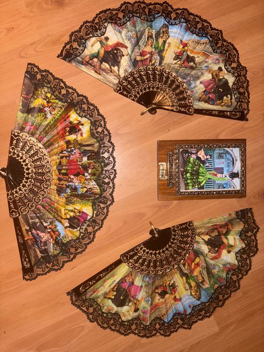 Набір для декору три віяла та тримач для ключів Іспанія