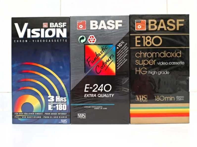 6x Cassetes VHS E-180 / E-240 Basf - Seladas