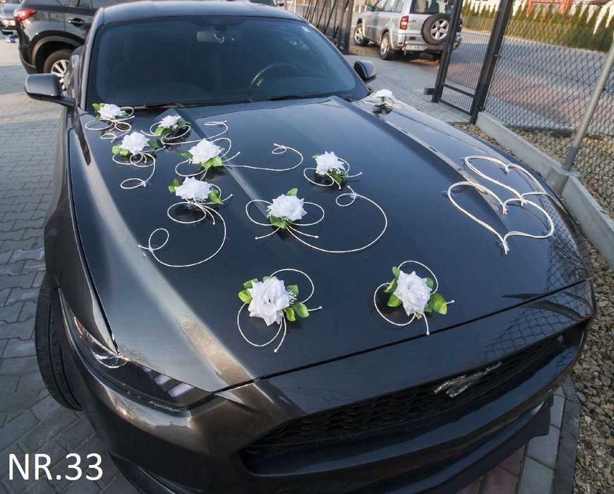 SUPER Ozdoba Dekoracja na auto samochód ślub wesele Nr. 033
