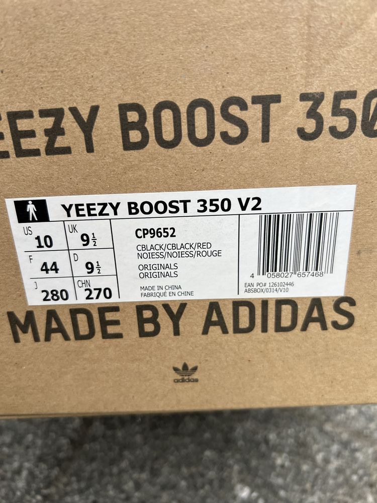 Adidas Yeezy Boost 350 V2 Bred sneakersy niskie czarne kanye 44