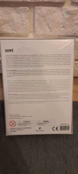 Puzzle Sempé „New York” – 1000 elementów, nowe