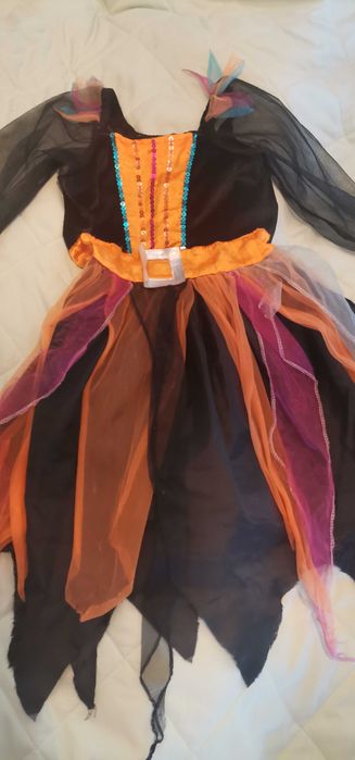 Sukienka 116-122 Na Halloween wiedźma czarownica