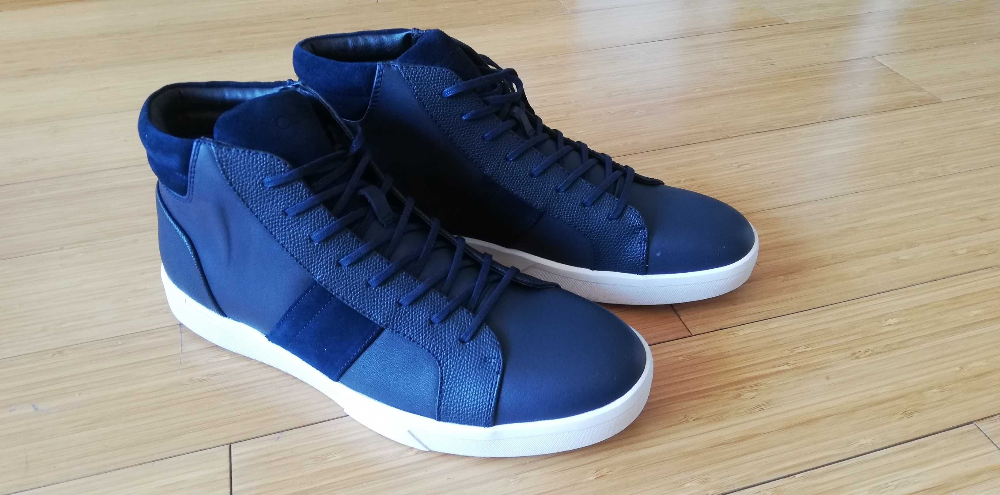 Calvin Klein, sneakersy, trampki, skóra, oryginał, wysokie, 41, W-wa