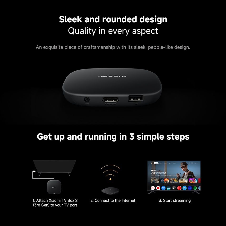 Xiaomi TV Box S (3rd Gen) 4K UHD/2+32 Gb/Dolby Atmos/Dolby Vision
