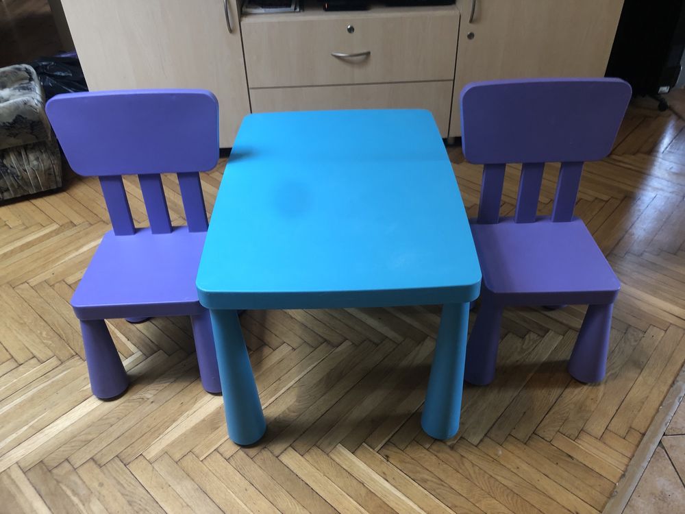 Zestaw meble dziecięce Mammut stolik + 2krzesła