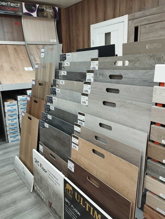 SPC ламінат та вініл замковий, товщина 4-6мм, вигідна ціна, є доставка