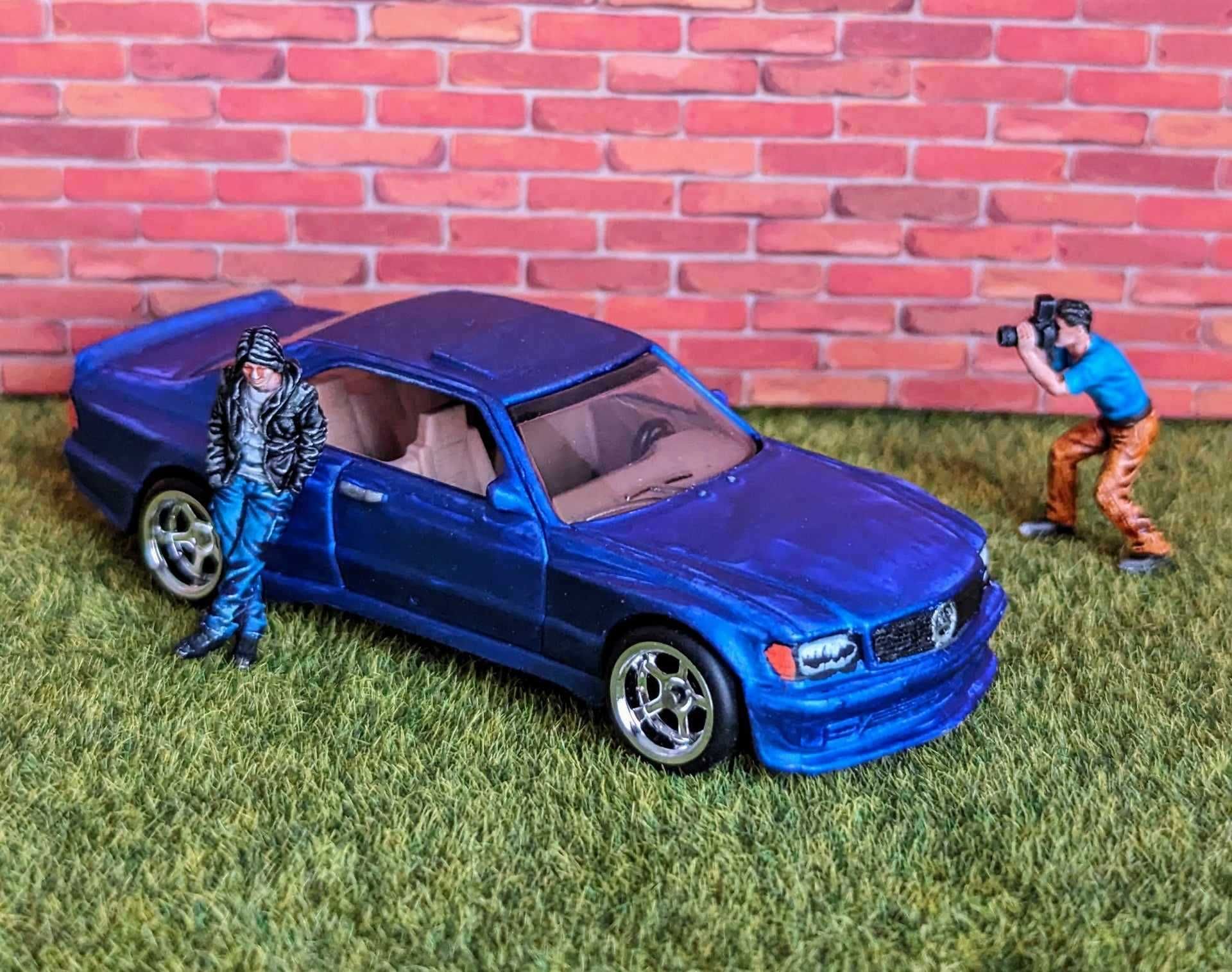 Hot Wheels '89 Mercedes-Benz 560 SEC AMG + Custom paint & Wheels