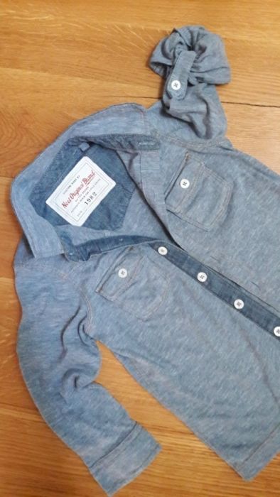 NEXT Original Brand śliczna koszula blue cotton denim r 2 - 3 l / 98