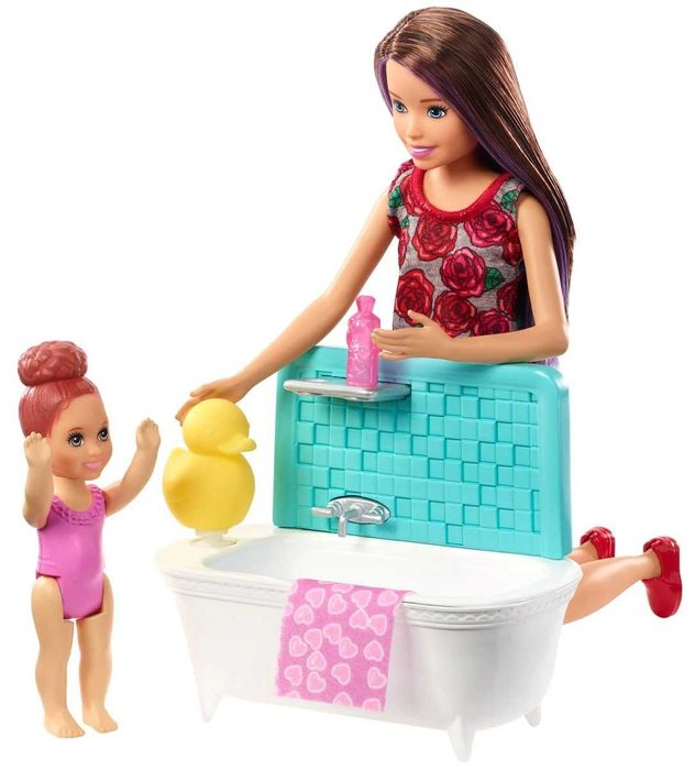 Barbie Skipper Opiekunka dziecięca z wanną FXH05