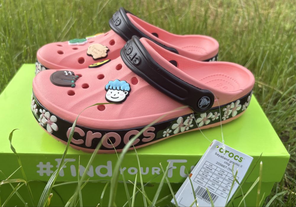 Крокси жіночі Crocs 38, 39 на стопу Джиби в комплекті