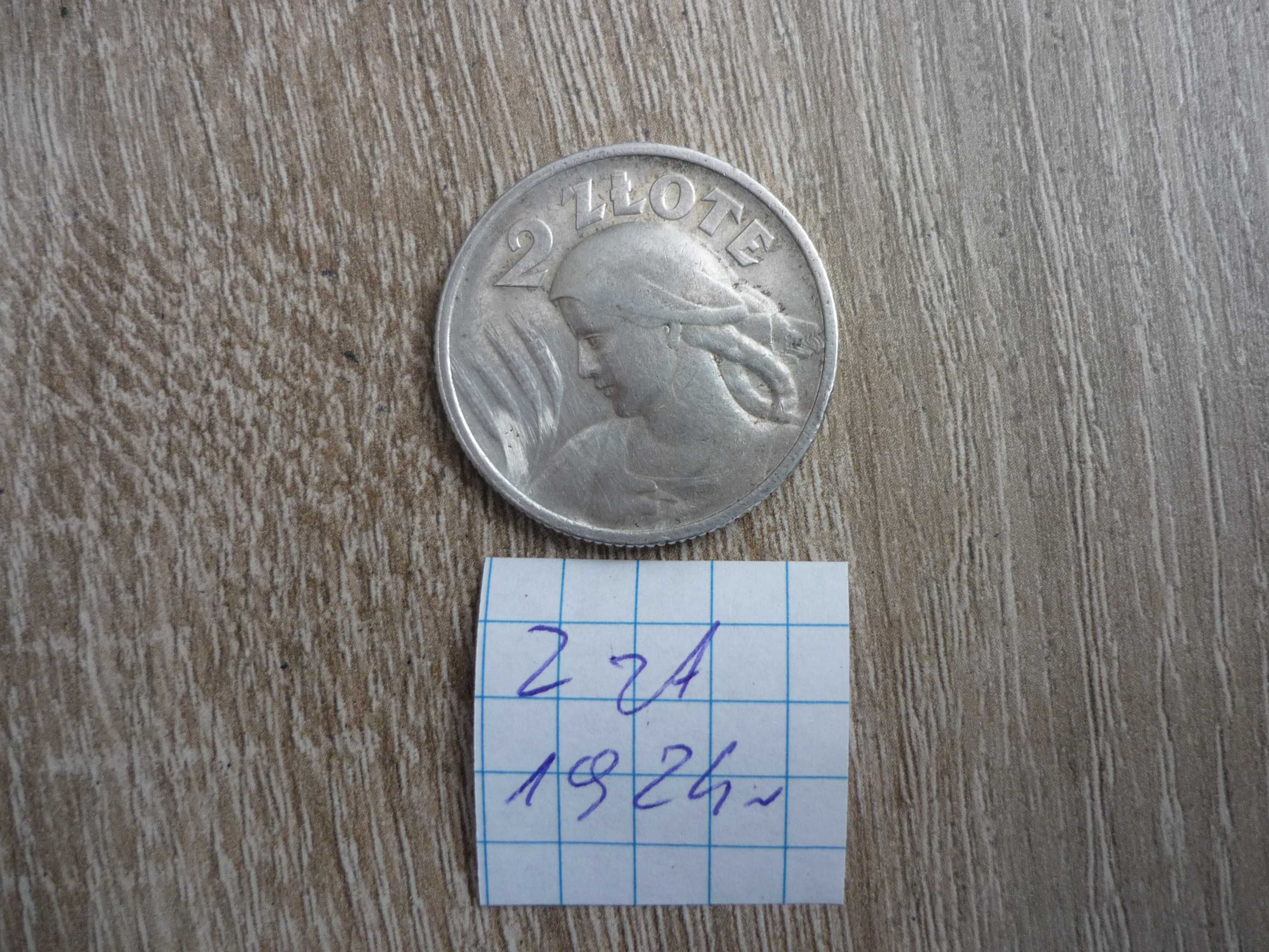 Moneta 2 złote 1924 r. Polska srebro oryginał