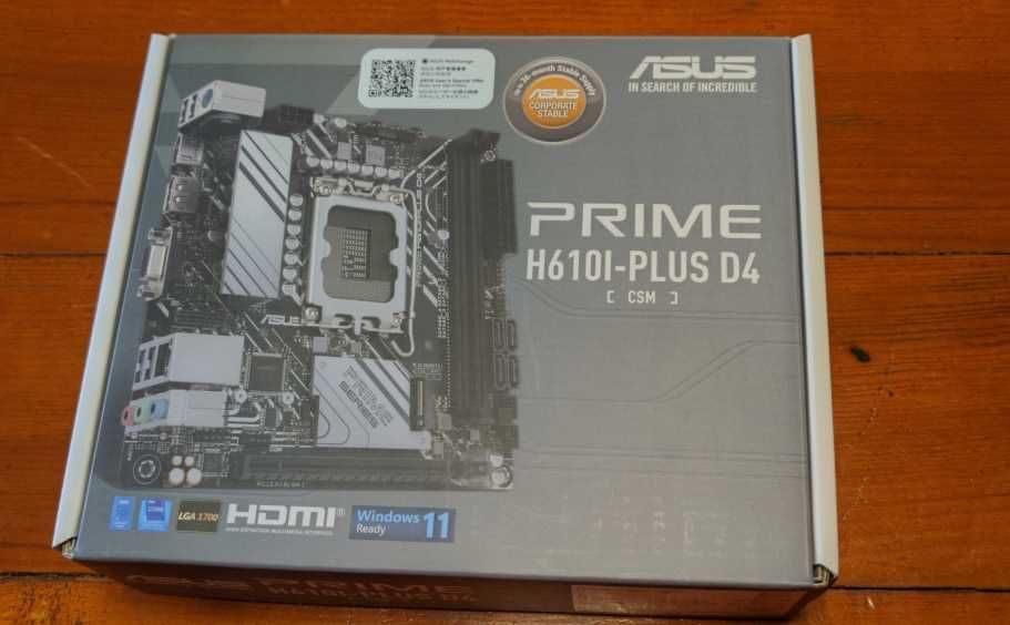 Материнська плата Asus PRIME H610I-PLUS D4 CSM (s1700, Intel H610)