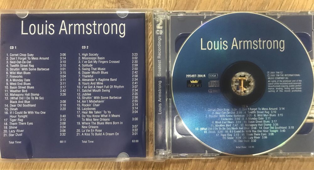 Сд cd диск музикальний Louis Armstrong – Greatest Recordings