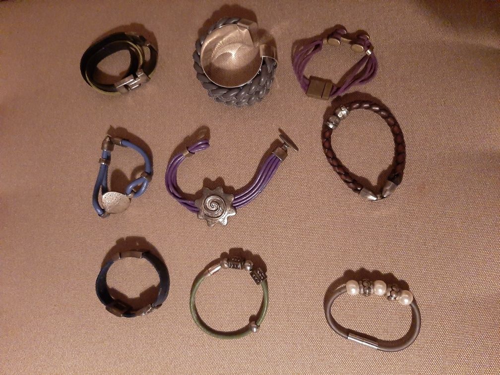 Lote de 9 pulseiras bijuteria