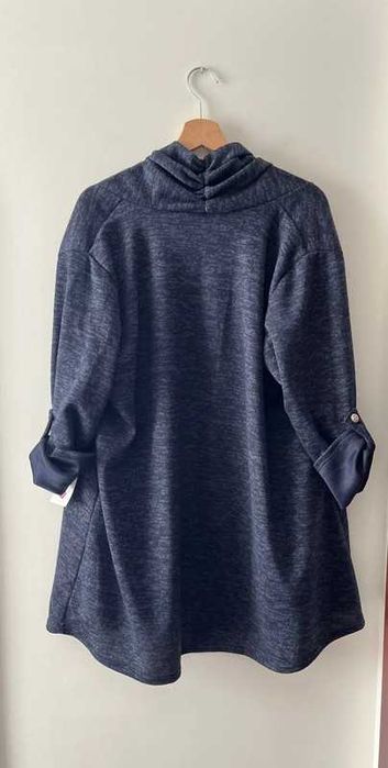 Nowa z metką granatowa narzutka kardigan damski XXL 48/50