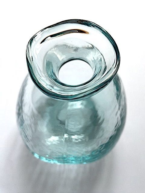H&M Home Wazon szklany asymetryczny niebieski