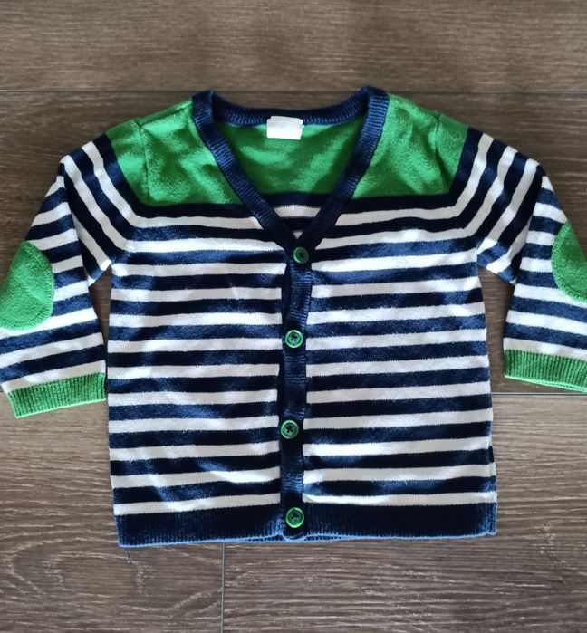 Sweterek w paski dla chłopca 74 H&M